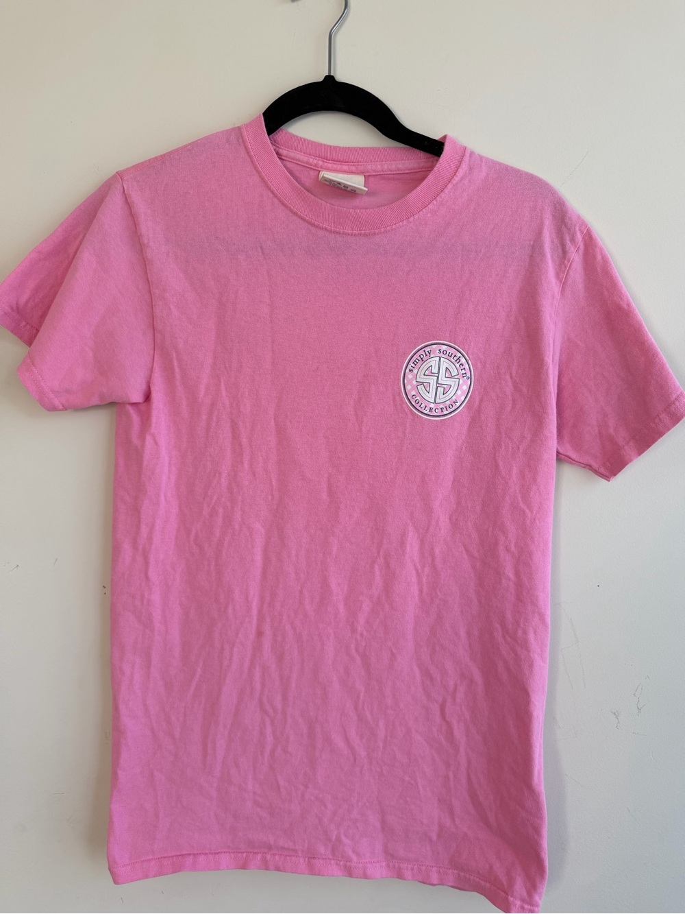 Simply Southern Pink Short Sleeve Tee with Chest Logo